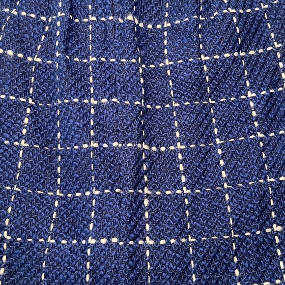 Anthropologie Maeve Women’s size 6 Aline Navy/Cream/Black Plaid Skirt Pockets! - Picture 5 of 9